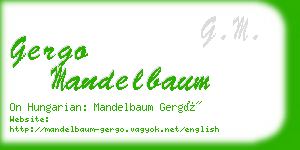 gergo mandelbaum business card